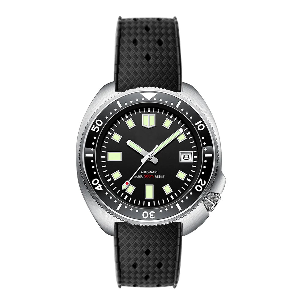 Steeldive "Captain Willard Turtle". Black Dial. NH35. SD1970