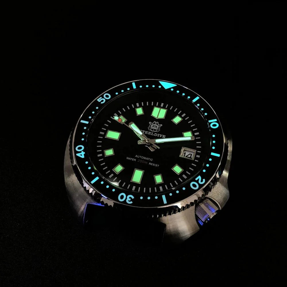 Steeldive "Captain Willard Turtle". Black Dial. NH35. SD1970
