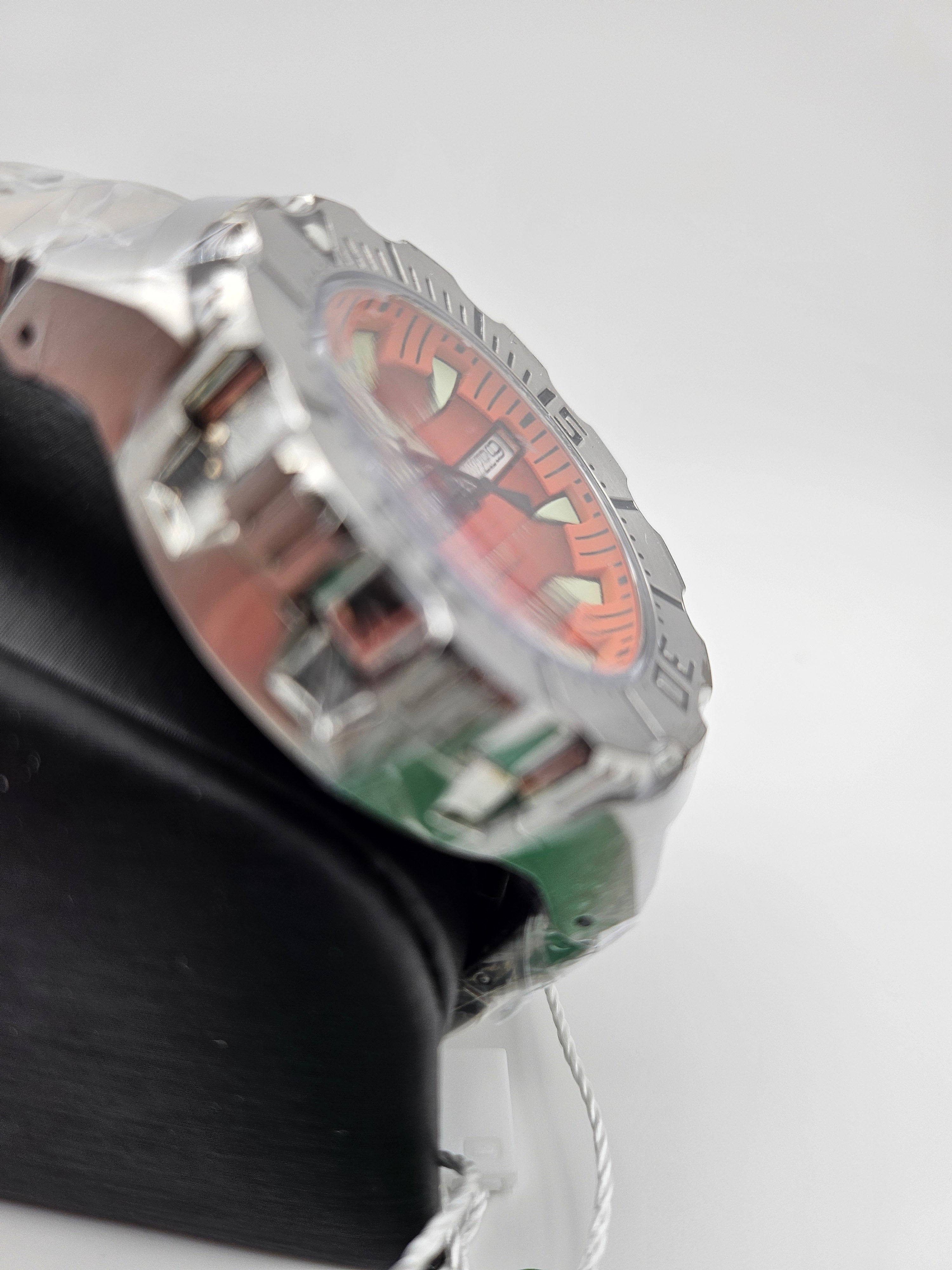 Steeldive SD1984 "MONSTER". Orange Dial, Stainless Steel Band.