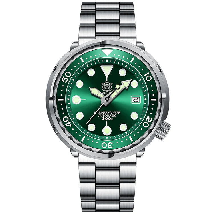 Steeldive "Tuna". SD1975. NH35, Sapphire, 120 Clicks!! Green Dial, Green Bezel!!