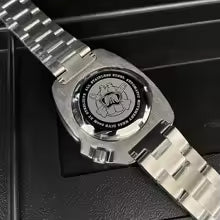 Steeldive Turtle. Red Dial. NH35. SD1974. Sapphire crystal, milled clasp. 120 Click Bezel, screwdown caseback.