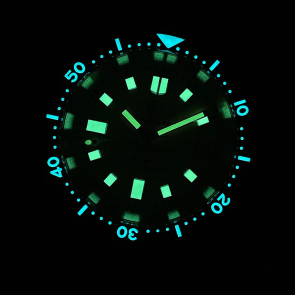 Steeldive "Captain Willard Turtle". White Dial. Luminous Hands. 200 meters. NH35